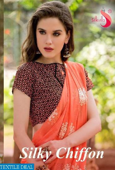 Silkvilla silky chiffon Wholesale Saree Catalogs in Surat Silkvilla silky chiffon Wholesale Saree Catalogs in Surat