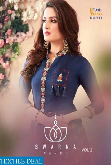 Tunic House Swarna pankh vol-2 Wholesale Fancy designer kurtis Tunic House Swarna pankh vol-2 Wholesale Fancy designer kurtis