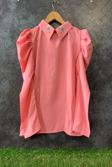 Imported stuff s present decent kollar embroidery work puff sleeve top Imported stuff s present decent kollar embroidery work puff sleeve top