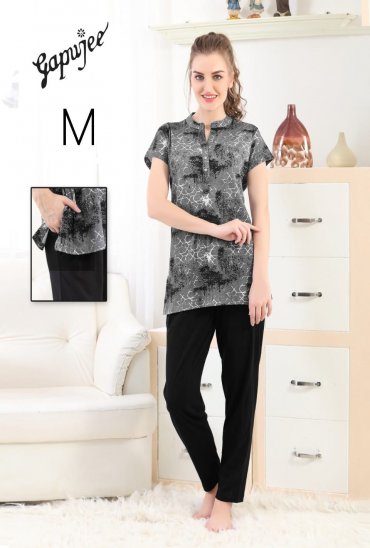 WOMEN BEAUTIFUL PRINTED STYLIST FANCY TOP WITH BOTTOM NIGHT SUIT WOMEN BEAUTIFUL PRINTED STYLIST FANCY TOP WITH BOTTOM NIGHT SUIT