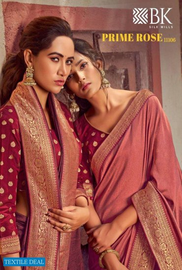 PRIME ROSE 11106 BY BK SILK MILLS LATEST DESIGNER FANCY SAREE PRIME ROSE 11106 BY BK SILK MILLS LATEST DESIGNER FANCY SAREE