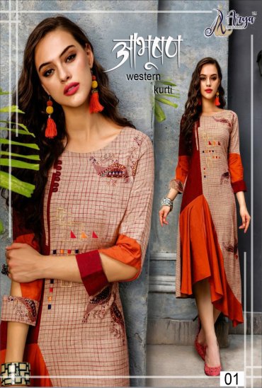 AABHUSHAN COTTON DESIGNER READYMADE LONG KURTI AABHUSHAN COTTON DESIGNER READYMADE LONG KURTI