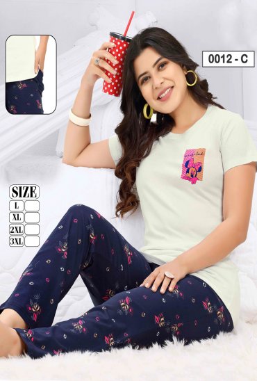 VOL 0012 WOMENS PREMIUM TOP WITH BOTTOM NIGHT SUIT VOL 0012 WOMENS PREMIUM TOP WITH BOTTOM NIGHT SUIT