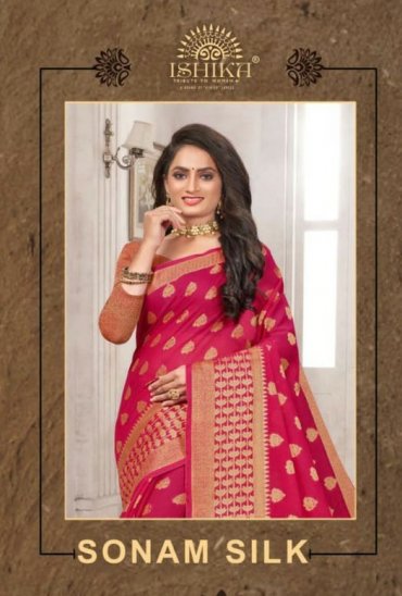 SONAM SILK BY ISHIKA SOFT COTTON SILK TRADITIONAL WEAR SAREE SONAM SILK BY ISHIKA SOFT COTTON SILK TRADITIONAL WEAR SAREE