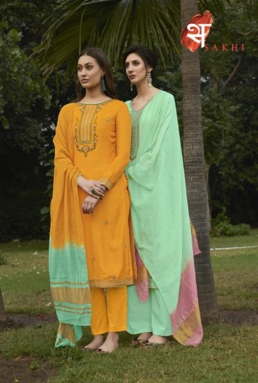 SAKHI 1101-1108 SERIES BY SWAGAT MUSLIN EMBROIDERY DESIGNER SUITS SAKHI 1101-1108 SERIES BY SWAGAT MUSLIN EMBROIDERY DESIGNER SUITS