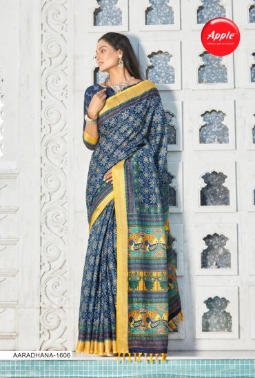 APPLE AARADHANA VOL 16 LINEN DIGITAL PRINTED SAREES APPLE AARADHANA VOL 16 LINEN DIGITAL PRINTED SAREES