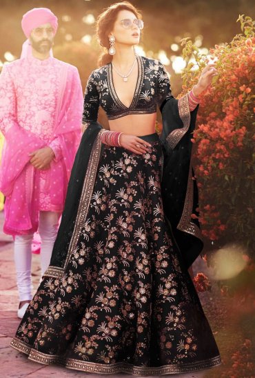 Zeel 7028 Black Wholesale Designer Black Lehengas Catalogs Zeel 7028 Black Wholesale Designer Black Lehengas Catalogs