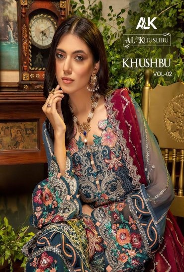 KHUSHBU VOL 2 GEORGETTE WITH HEAVY WORK PAKISTANI DESIGNER SALWAR SUITS KHUSHBU VOL 2 GEORGETTE WITH HEAVY WORK PAKISTANI DESIGNER SALWAR SUITS