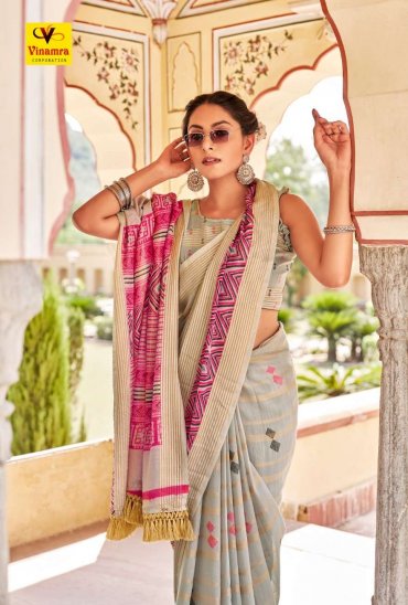 VINAMRA LILEN VISCOSE PRINTS VOL 1 LINEN SARIS WHOLESALER VINAMRA LILEN VISCOSE PRINTS VOL 1 LINEN SARIS WHOLESALER