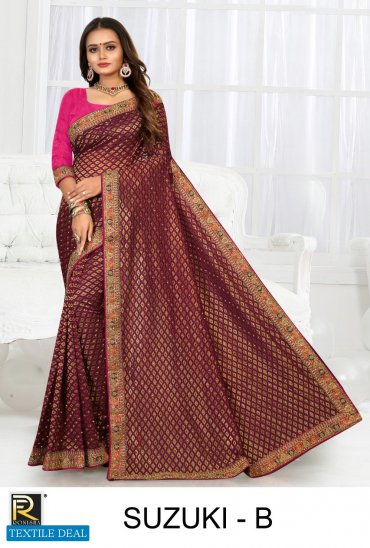 Ronisha Suzuki Wholesale Heavy Stone Designer Sarees Ronisha Suzuki Wholesale Heavy Stone Designer Sarees