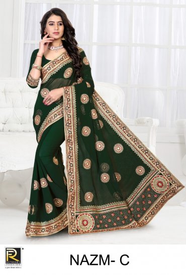NAZM BY RANJNA SAREE FANCY WORKED HEAVY DIAMOND BEAUTIFUL COLLECTON WHOLESALE PRICE NAZM BY RANJNA SAREE FANCY WORKED HEAVY DIAMOND BEAUTIFUL COLLECTON WHOLESALE PRICE