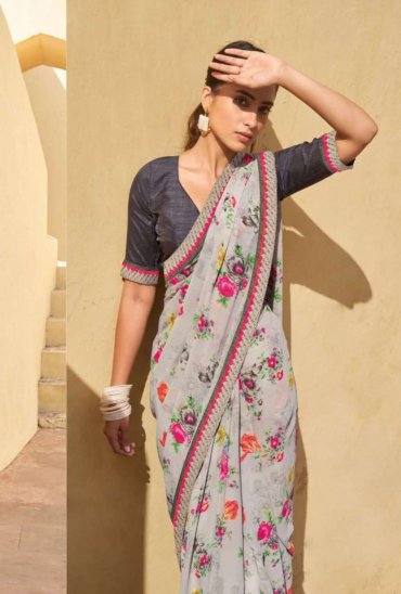 SHANGRILA INOX VOL 16 PURE WEIGHTLESS PRINTED SAREE WITH FANCY BORDER WHOLESALE STORE SHANGRILA INOX VOL 16 PURE WEIGHTLESS PRINTED SAREE WITH FANCY BORDER WHOLESALE STORE