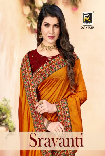 SRAVANTI BY RANJNA SAREE EMBROIDERY WORKED BORDER BLOUSE SAREE COLLECTON ONLINE SHOP SRAVANTI BY RANJNA SAREE EMBROIDERY WORKED BORDER BLOUSE SAREE COLLECTON ONLINE SHOP