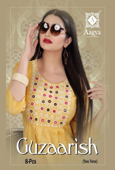 GUZAARISH BY AAGYA HEAVY RAYON TWO TONE HEAVY TIKKA WORK EMBROIDERED KURTI WITH SLEEVE WORK KURTI CATALOG WHOLESALER BEST RATE GUZAARISH BY AAGYA HEAVY RAYON TWO TONE HEAVY TIKKA WORK EMBROIDERED KURTI WITH SLEEVE WORK KURTI CATALOG WHOLESALER BEST RATE