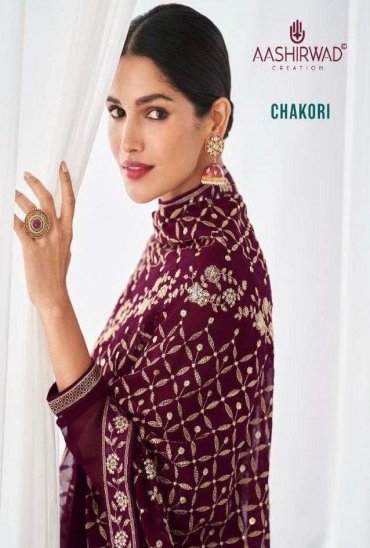 AASHIRWAD CREATION CHAKORI 8674-8677 SERIES PARTY WEAR DRESSES AASHIRWAD CREATION CHAKORI 8674-8677 SERIES PARTY WEAR DRESSES