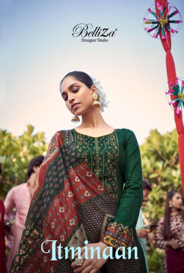 ITMINAAN BY BELLIZA JAM COTTON INDIAN DRESS MATERIALS ITMINAAN BY BELLIZA JAM COTTON INDIAN DRESS MATERIALS