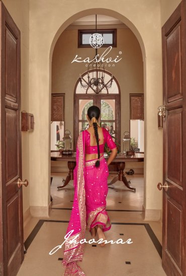 KASHVI CREATION JHOOMAR GEORGETTE INNOVATIVE LEHARIYA PRINT SAREE CATALOG KASHVI CREATION JHOOMAR GEORGETTE INNOVATIVE LEHARIYA PRINT SAREE CATALOG