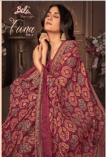 Bela Fiona Vol-4 Wholesale Fancy Fabrics Printed Designer Sarees Bela Fiona Vol-4 Wholesale Fancy Fabrics Printed Designer Sarees
