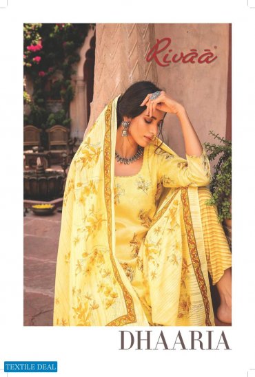 Rivaa Dhaaria Wholesale Pure Cotton Print With Foil Dress Material Rivaa Dhaaria Wholesale Pure Cotton Print With Foil Dress Material