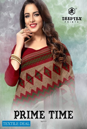 Deeptex Prime Time Vol-1 Wholesale Pure Cotton Printed Sarees Deeptex Prime Time Vol-1 Wholesale Pure Cotton Printed Sarees