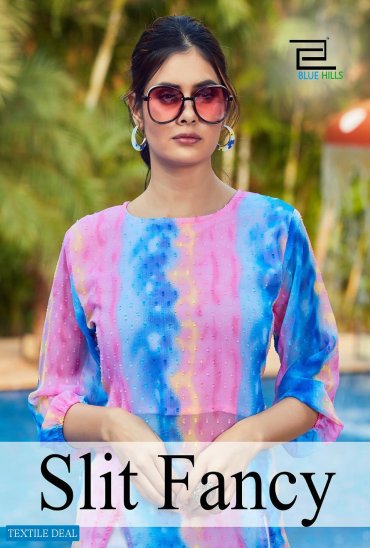 BLUE HILLS SLIT FANCY GEORGETTE BUTTI PRINT CHOLI WIT INNER PATTERN BLUE HILLS SLIT FANCY GEORGETTE BUTTI PRINT CHOLI WIT INNER PATTERN