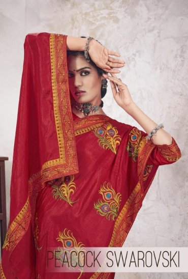 YNF PEACOCK SWAROVSKI WHOLESALE SILK INDIAN SAREES YNF PEACOCK SWAROVSKI WHOLESALE SILK INDIAN SAREES