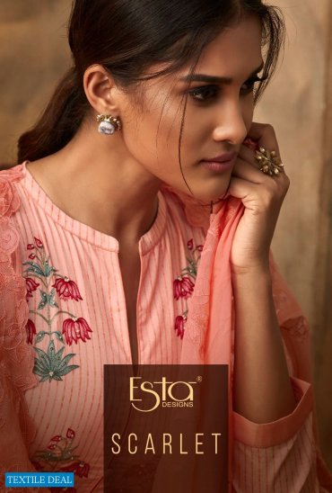 Esta Scarlet Wholesale Georgette Hand Work Salwar Suits Esta Scarlet Wholesale Georgette Hand Work Salwar Suits
