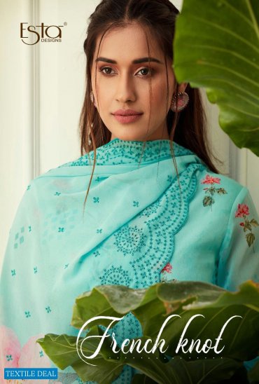 Esta French Knot Wholesale Georgette With Knot Work Salwar Suits Esta French Knot Wholesale Georgette With Knot Work Salwar Suits