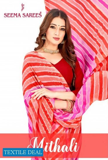 Seema Mithali Wholesale 60Gram Lehariyaa Sarees Seema Mithali Wholesale 60Gram Lehariyaa Sarees