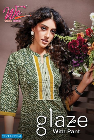WE Glaze Wholesale Reyon Kurti With Pant Catalogs WE Glaze Wholesale Reyon Kurti With Pant Catalogs