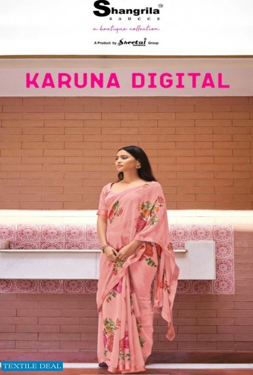 Shangrila Karuna Digital Wholesale Pure Weightless Indian Sarees Shangrila Karuna Digital Wholesale Pure Weightless Indian Sarees