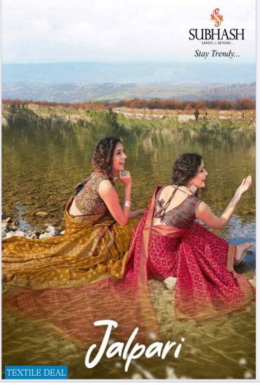 Subhash Jalpari Wholesale Pure Chinon Satin Designer Blouse Sarees Subhash Jalpari Wholesale Pure Chinon Satin Designer Blouse Sarees