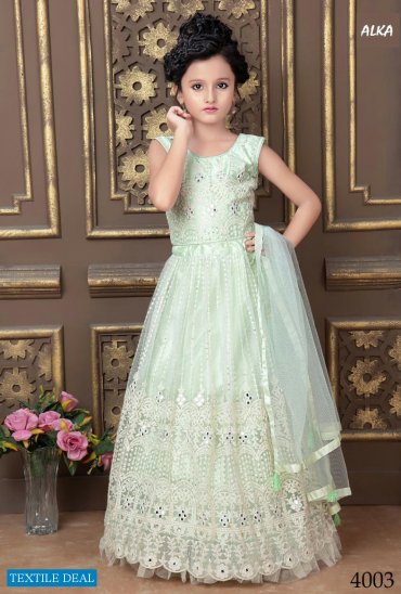 Alka Idika Wholesale Real Mirror Work Kids Lehengas Alka Idika Wholesale Real Mirror Work Kids Lehengas