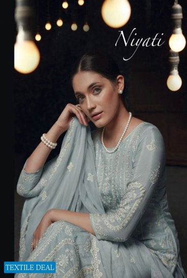 Karma Niyati Wholesale Pure Muslin Lakhnavi Work Salwar Suits Karma Niyati Wholesale Pure Muslin Lakhnavi Work Salwar Suits