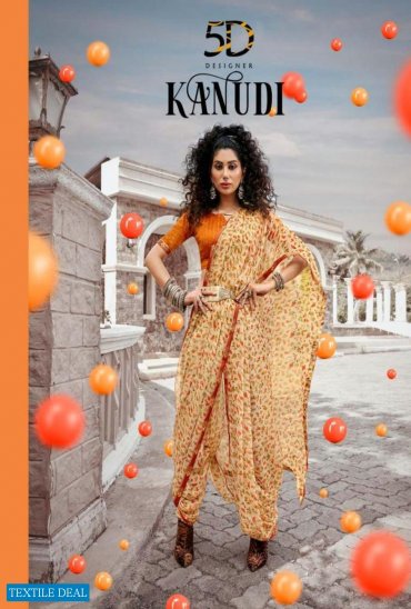 5D Kanudi Wholesale Fancy Casual Indian Sarees 5D Kanudi Wholesale Fancy Casual Indian Sarees