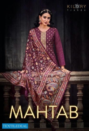 Kilory Mahtab Wholesale Pure Russian Dola Jacquard Dress Material Kilory Mahtab Wholesale Pure Russian Dola Jacquard Dress Material
