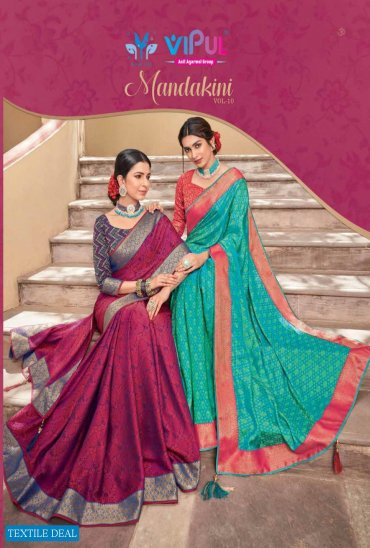 VIPUL MANDAKINI VOL 10 JACQUARD DESIGNER TRADITIONAL WEAR SAREES VIPUL MANDAKINI VOL 10 JACQUARD DESIGNER TRADITIONAL WEAR SAREES