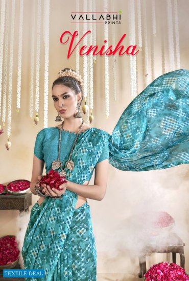 Vallabhi Venisha Wholesale Georgette Print Indian Sarees Vallabhi Venisha Wholesale Georgette Print Indian Sarees