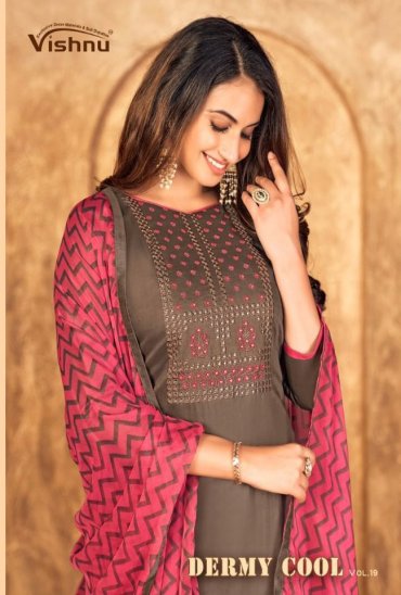 Vishnu Dermy Cool Vol-19 Wholesale Shopping Dress Material Vishnu Dermy Cool Vol-19 Wholesale Shopping Dress Material