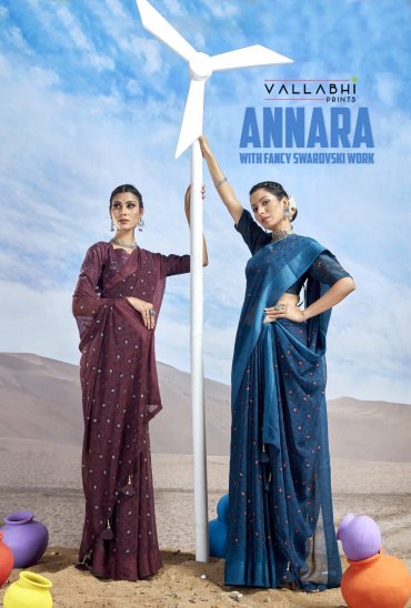 Vallabhi Annara Wholesale Fancy Swarovski Work Indian Sarees Vallabhi Annara Wholesale Fancy Swarovski Work Indian Sarees