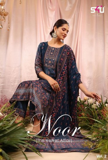 S4U Noor The Velvet Affair Wholesale Readymade Velvet Collection S4U Noor The Velvet Affair Wholesale Readymade Velvet Collection
