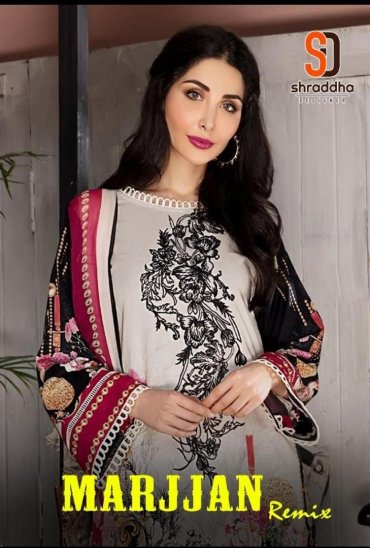 Shraddha Marjjan Remix Wholesale Lawn Cotton With Heavy Work Dress Shraddha Marjjan Remix Wholesale Lawn Cotton With Heavy Work Dress