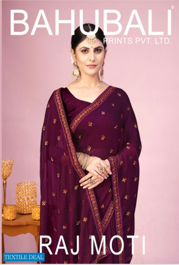 Bahubali Raj Moti Wholesale Fancy Chiffon Indian Sarees Bahubali Raj Moti Wholesale Fancy Chiffon Indian Sarees
