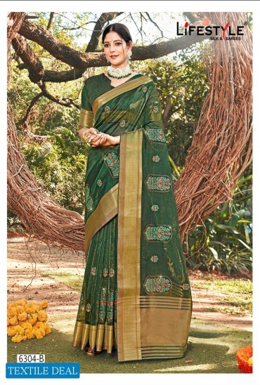LIFESTYLE 6304 ORGANZA PARTY WEAR FANCY SAREE LIFESTYLE 6304 ORGANZA PARTY WEAR FANCY SAREE
