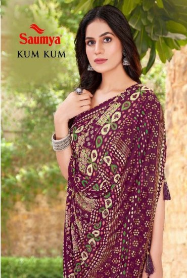 Saumya Kum Kum Wholesale Heavy Weightless With Patola Print And Foil Print Sarees Saumya Kum Kum Wholesale Heavy Weightless With Patola Print And Foil Print Sarees