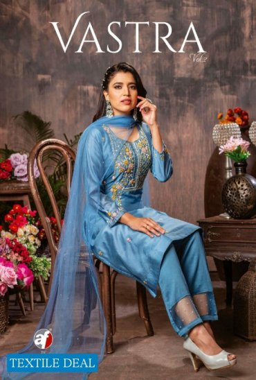 Anju Vastra Vol-2 Wholesale Kurti Pant With Dupatta Collection Anju Vastra Vol-2 Wholesale Kurti Pant With Dupatta Collection