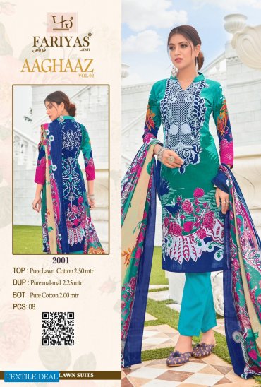 Fariyas Aaghaaz Vol-2 Wholesale Pure Lawn Dress Material Fariyas Aaghaaz Vol-2 Wholesale Pure Lawn Dress Material