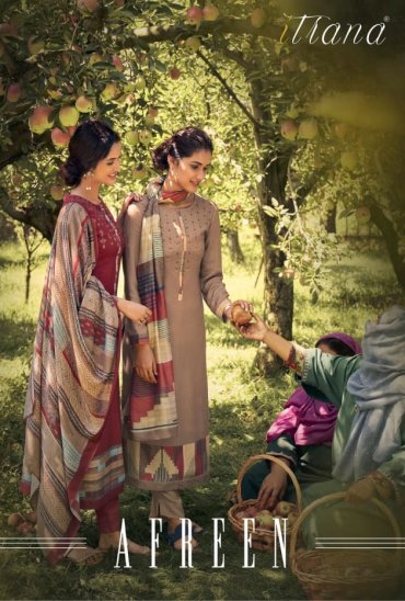 ITRANA PRESENT AFREEN ELEGANT COTTON SATIN DASHING LOOK FANCY DRESS MATERIALS ITRANA PRESENT AFREEN ELEGANT COTTON SATIN DASHING LOOK FANCY DRESS MATERIALS