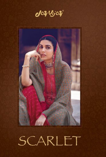 Jay VIjay Scarlet Wholesale Shopping Moga Silk Salwar Kameez Jay VIjay Scarlet Wholesale Shopping Moga Silk Salwar Kameez