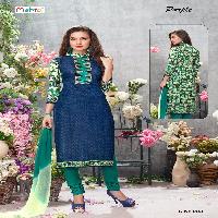 Mehta Purple Wholesale Cotton Printed Dress material
